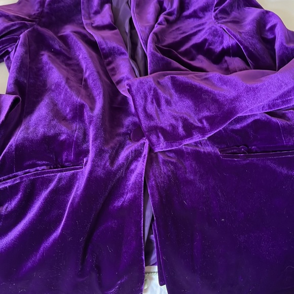 INC Velvet Purple Blazer Price Firm Rare - Picture 5 of 8